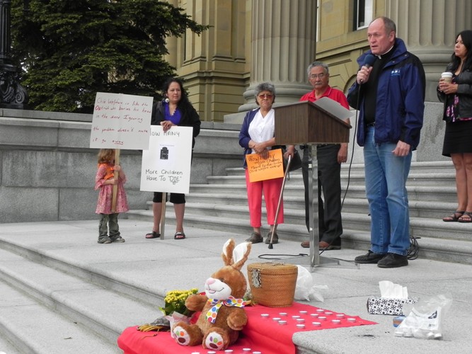 vigil for dead Alberta foster children