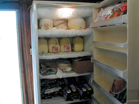 Freezer at a therapeutic campsite